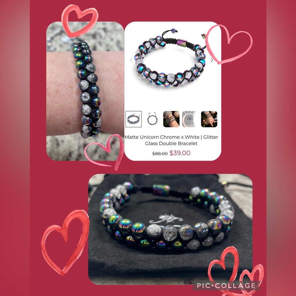 NOGU Double glitter glass bracelet